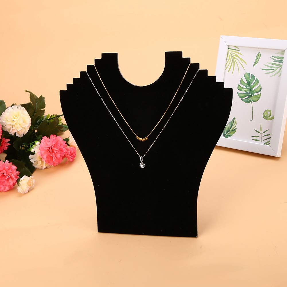 Necklace Display Jewelry Necklace Jewelry Display Stand, Single Necklace Display Frame for Wall Display Jewelry Hanger Jewelry Black Flannel Necklace Pendant Chain Holder for
