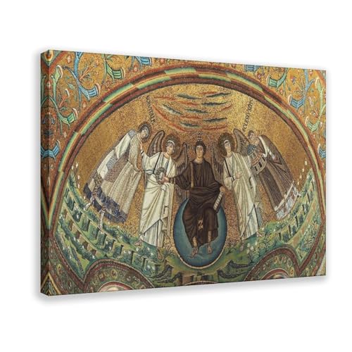Mosaïque byzantine de l'évêque Ecclésius sur toile pour créer un salon élégant et spirituel
