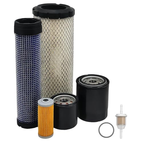 DZDY LVA21036 MIU804763 Filter Maintenance Kit for John Deere 1025R 2025R Compact Utility Tractors Replaces LVA21035 MIU804763 Includes Oil Filter Fuel Filter & Air Filter