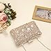Tanpell Womens Evening Bags Bridal Clutch Rhinestone Clutch Purses Evening Handbags with Chain for Women Ladies Sparkling Party Wedding Prom Cocktail Party (Champagne)