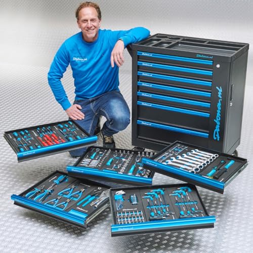 Datona Werkzeugwagen “Black-Line” mit 7 Schubladen + Werkzeugset (170 Teile)