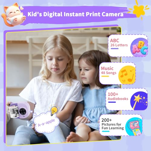 Kids' Instant Print Camera with 1080P Video - Educational Gift