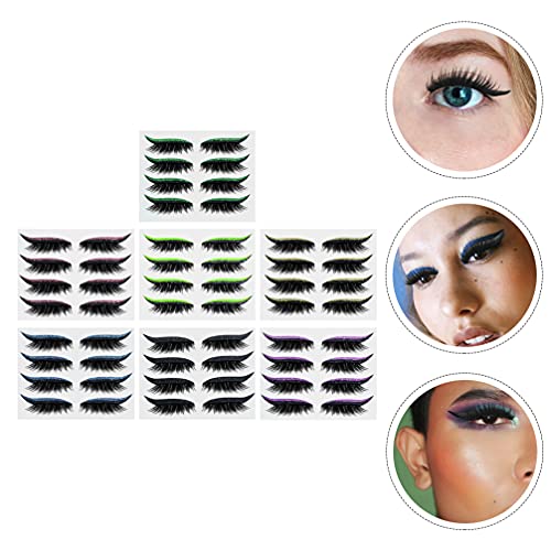 Beaupretty 28 pares adhesivos de delineador reutilizables miniatura 4