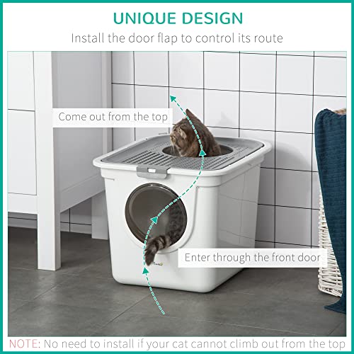 Arenero para gato cubierto PawHut con tapa y pala miniatura 5
