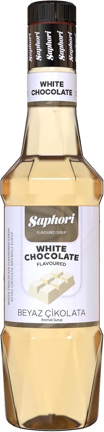 Saphori White Chocolate Flavored Cocktail Syrup, White Chocolate Syrup, White Chocolate, Coffee Syrup 700 ML