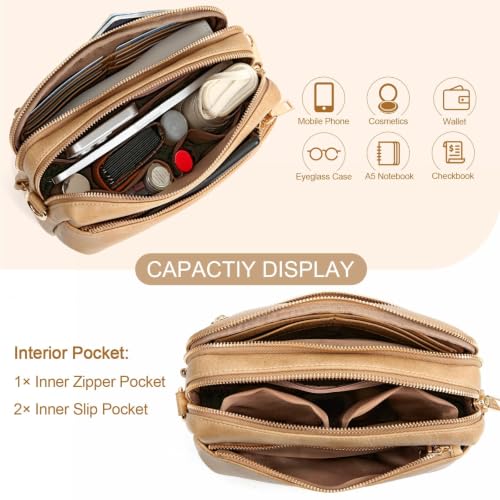 Image of Crossbody Bag for Women Vegan Leather Handbag Purse Anti Theft RFID