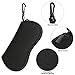 Hifot Soft Eyeglasses Case 2 Pack, Neoprene Porteble Travel Slip in Eyeglasses Bag Sunglasses Pouch Holder with Clip