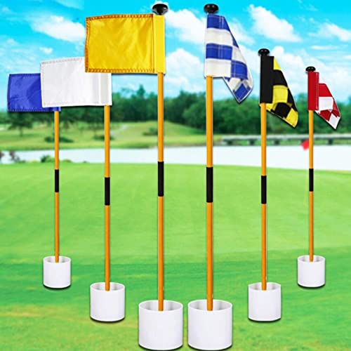 Bandera de golf para putting de nylon resistente que evita la decoloracion 4