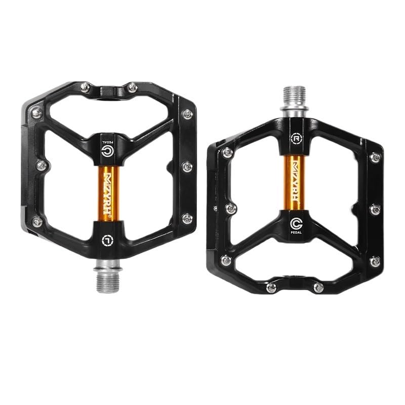 Pedali per Bicicletta Riflettenti in Alluminio/Nylon con Cuscinetti sigillati, per Bici da Strada, BMX, MTB, Antiscivolo e Impermeabili (Colore: MZ-928 Rosso)
