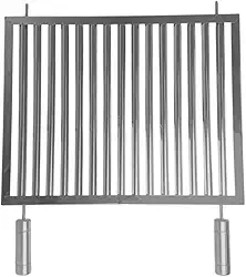 Grelha Uruguaia Parrilla Premium Em Inox Reforçada-churrasqueira inox - Grelha Profissional para Churrasqueira com Altura Ajustável(70x50)