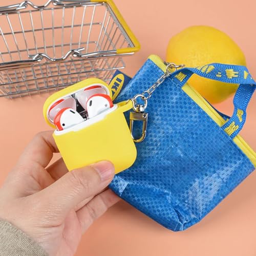 PHCOZY 2 Pcs Mini Tasche Tüte Reißverschluß Kette für Schlüsselbund