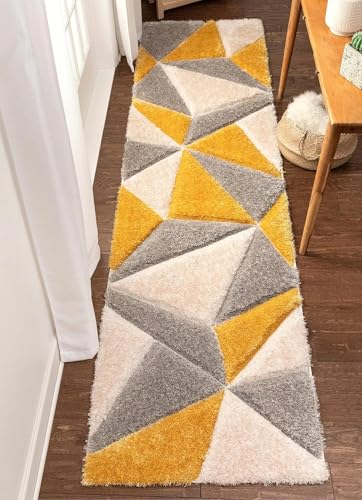 Image of Solid Shaggy Rugs and Carpet for Bedroom Living Room 2x6 Feet M-16