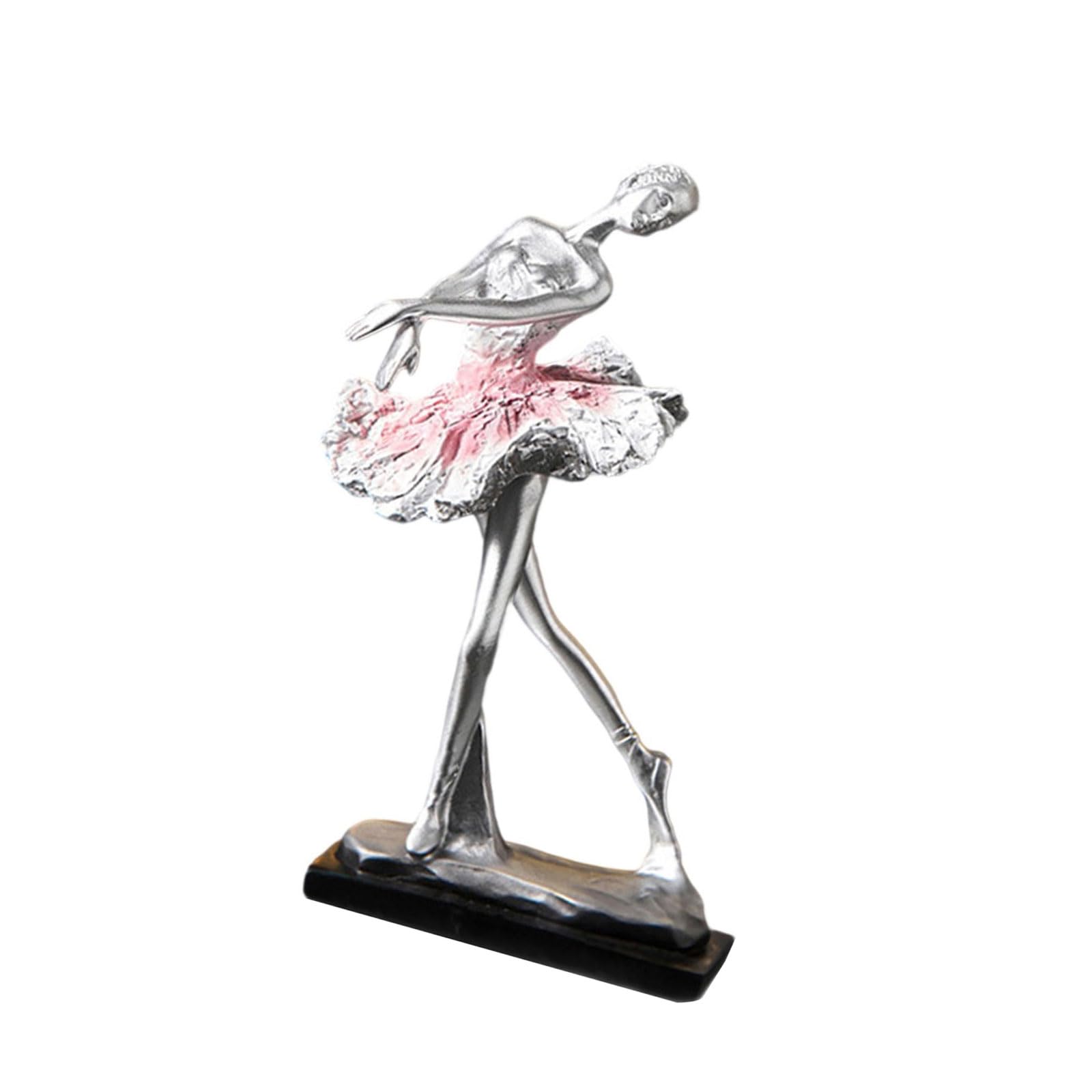 FackLOxc 2 Artistic Ballet Dancer Figurine Resin Craft Statue for Entryway Bookcase Accent Display Ballet Dancer Figurine