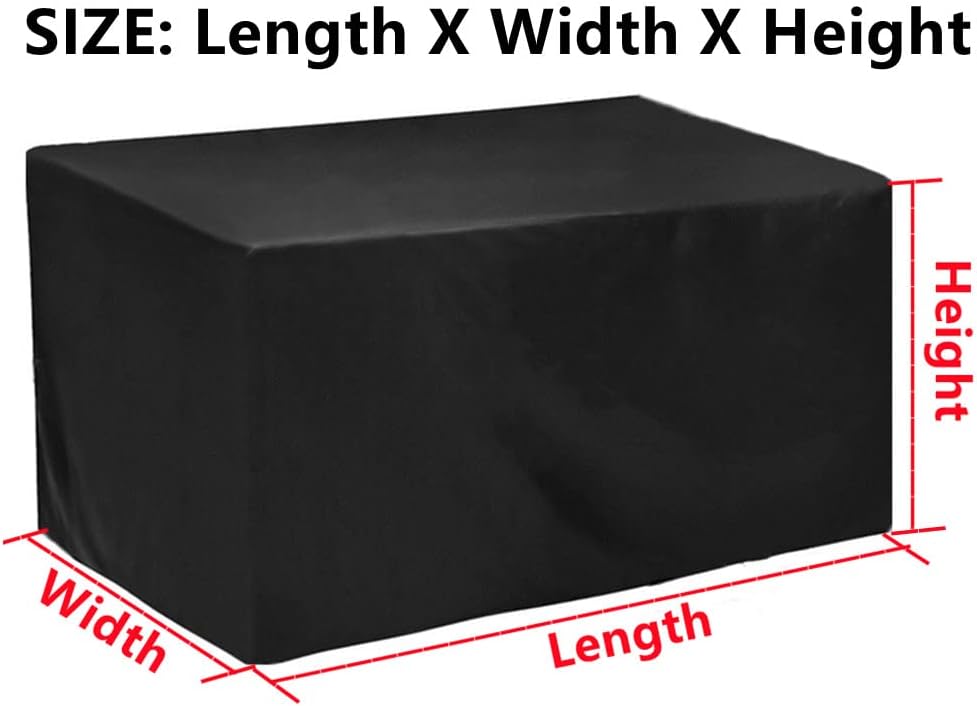 Patio Furniture Covers, Outdoor Couch Cover Waterproof 64 x 40 x 28 Inch Outside Dining Set Cover Table and Chair Covers Heavy Duty, Rectangular (160x100x70cm)