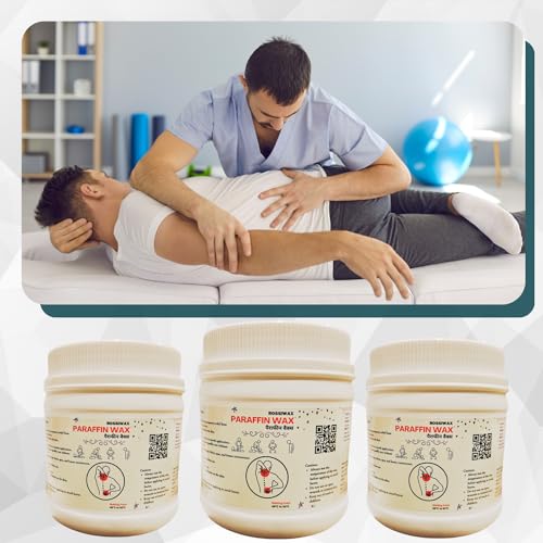 Image of Paraffin Wax for Physiotherapy - 400 Grams | Ideal for Therapeutic Treatments, Pain Relief, and Heat Therapy | Soothing Wax for Hands, Feet, and Joints.