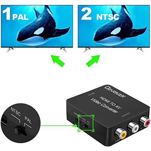 image for HDMI to AV Adapter,Ozvavzk HDMI to CVBS 3RCA Composite 1080P Video Aud