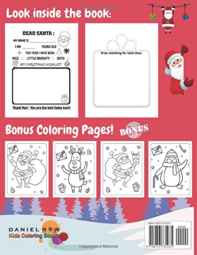 Letter To Santa: Adorable Activity Book for Kids for Boys and Girls To Write a Wish List Great Gift Idea for Christmas with BONUS Coloring Pages and More! image 3