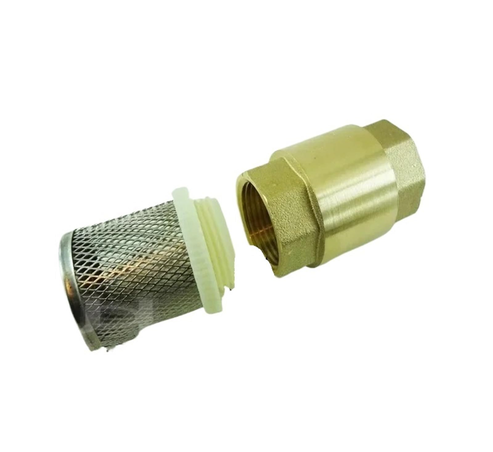 Válvula de retención de malla de cobre Entrada de agua con válvula pie cobre filtro, bomba retención, 4 minutos, 6, enchufe macho 1 pulgada, boca pagoda(1)