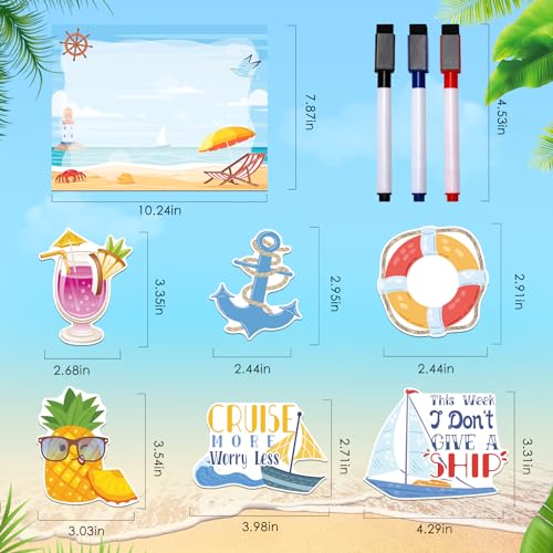 Imán Decorativo Dazoratix Temática Playa Tropical 7 Piezas miniatura 2