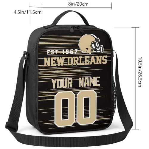 Image of New Orleans Lunch Bag Custom Name and Number Personalized Gifts