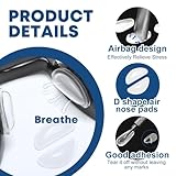 Qufiiry 20 Pairs Glasses Nose Pads, Adhesive Anti-Slip Nose Pads, Nose Grips for Glasses, Spectacle Nose Pads Silicone with Sticky Backing for Glasses, Eyeglasses, Sunglasses - Image 3