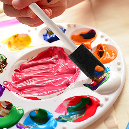 Wllhyf 6 Pcs Foam Paint Brush Set, Sponge Wood Brush With Wooden Handles Comfortable And Durable Sponge Paint Brushes Suit For Smooth Surface, Remove Stains, Crafts, And Paints #TOP6