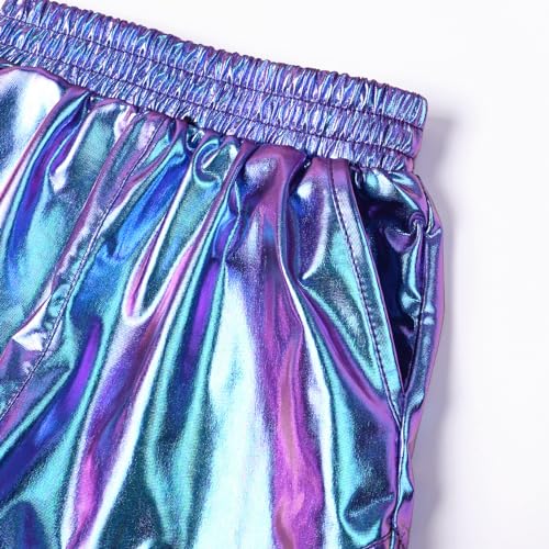Image of Perfashion Girls Metallic Shorts Sparkly Shiny Hot Pants Gold /Silver /Pink Outfit