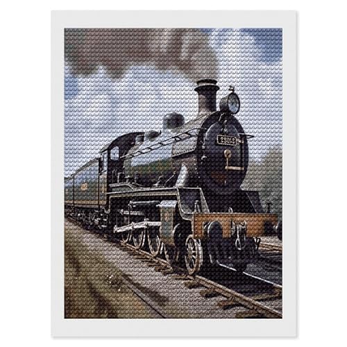 Kits de pintura de diamantes 5D para principiantes: manualidades de locomotora para adultos