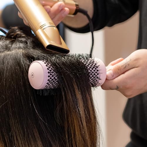 Olivia Garden Expert Blowout Speed - Pastel Pink - 55 - Ceramic Coated Round Brush with Extra Long Barrel for 25% Faster Blowouts - Image 3