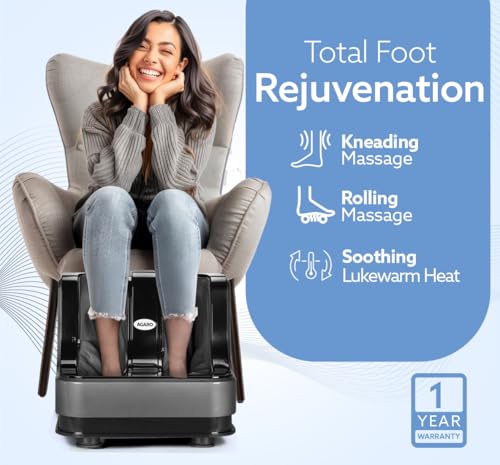 AGARO Rejoice Foot, Calf and Leg Massager, 80W, 4 Motors, Grey - Image 7