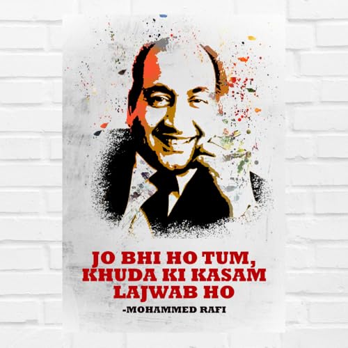 Image of Good Hope Bollywood Singer Mohammed Rafi Poster 12X18 Inch For wall decoration home bedroom living room hall Gift Wall Paintings Sticker wallpaper Hostel Boys Girls Motivational Quote