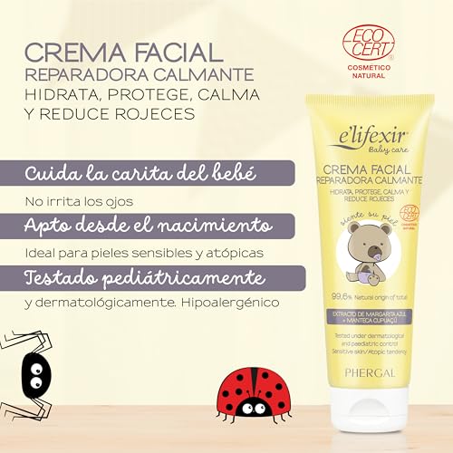 Miniatura 2 de Elifexir Baby Care, Crema Facial Reparadora Calmante Para Bebé, Reduce Rojeces Y Tirantez, Hidratación Y Confort, Hipoalergénica, 99 Ingr. Naturales, Refuerza La Función Barrera, 50ml