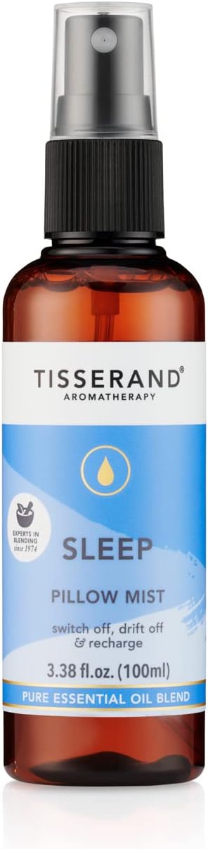 Tisserand Aromatherapy | Sleep Pillow Mist with a Soothing Blend of Lavender, Jasmine & Sandalwood Pure Essential Oils | 100% Pure Essential Oil Blend | 3.38 fl. oz. (100ml)
