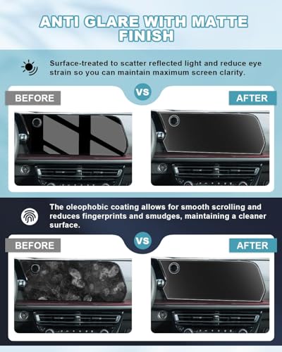 Image of CDEFG 2Pcs Anti-Glare Matte for 2026 Chevy Blazer EV Screen Protector, Tempered Glass for Chevy Blazer EV 2024-2026 (17.7 inch Navi+11 inch Dash) (LT /RS /SS) Accessories, 9H Screen Cover Anti-Fingerprint