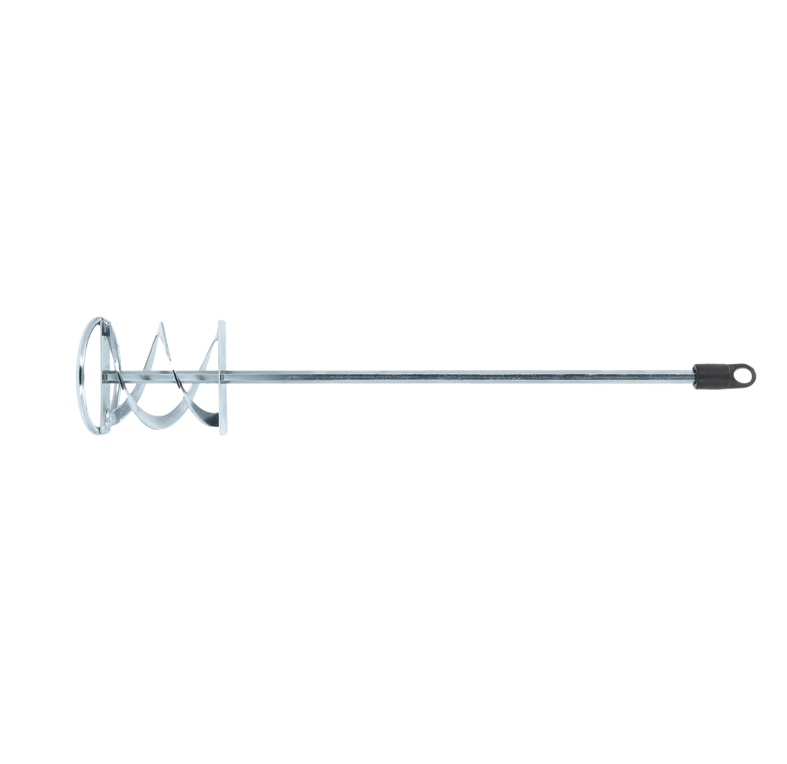 Frusta Miscelatrice da Cantiere 80 x 400 mm – Pala Impastatore Edile per Vernici e Malte con Gambo HEX 8 mm in Acciaio Zincato