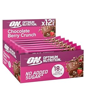 Optimum Nutrition Crunchy Protein Bar (12x55g) Chocolat Baies Crunch