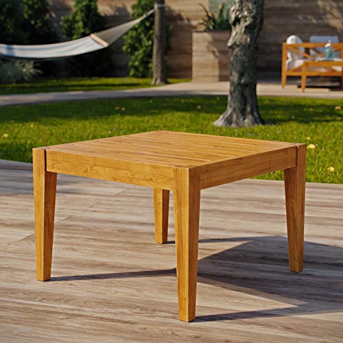 Modway Eei-3431-Nat Northlake Outdoor Patio Premium Grade A Teak End Table, Side, Natural #TOP3