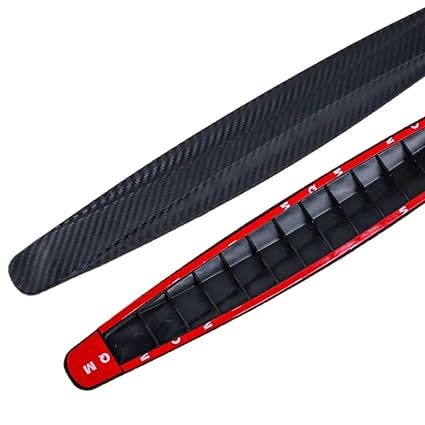 SIPL Leather Car Bumper Scratch Guard Strong & Durable Bumper Protector/Bumper- Guard Compatible With All Cars- Karbona-1 ;- Pack Of 4