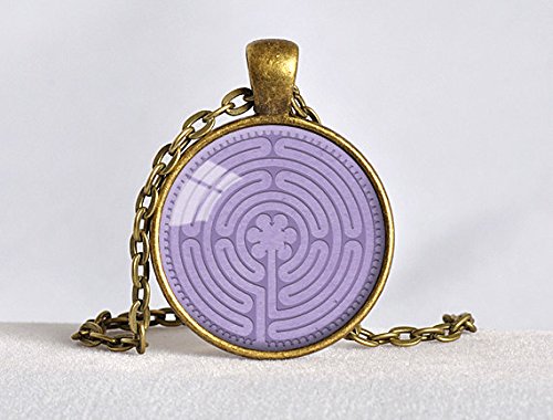 LABYRINTH JEWELRY Chartres Labyrinth Pendant Spiritual Jewelry Inspirational Jewelry Religious Pendant Metaphysical Jewelry Sacred Maze