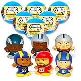 Football Small Pros Figurine Set for Boys and Girls - Football Party Favors Bundle with 6 Mystery Collectible Mini Football Player Figurines (Football Toys)