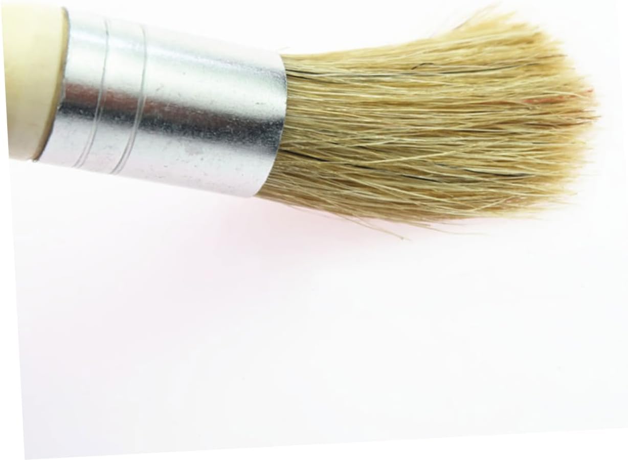 NUOBESTY 2pcs Artist Paint Brushes Stencil Brush Bristle for Oil Watercolor Painting Supplies