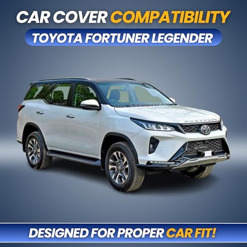 Image of Car Cover for Toyota Fortuner Legender 2021-2026 | 100% Waterproof Heavy-Duty 3-Layer | All-Weather Rain, UV, Heat & Dust Protection | Custom Fit | Mirror & Antenna Pockets | Navy Blue