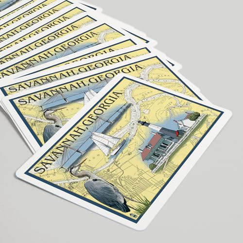 Lantern Press Savannah Georgia Naipes Póker 52 Cartas miniatura 5