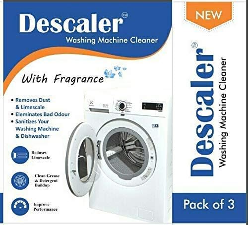KEDY Descaler Powder for All Washing Machines (Samsung, Whirlpool, Lg, Bosch, Haier, Godrej) (Washing Machine descaling powder and Drum cleaner) Scale Remover (Powder pack of 3 Of 100 gm)