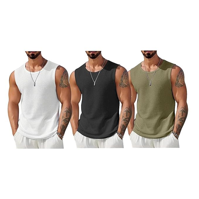 Sleeveless Tshirt for Men | Tank Top for Men's | Vest for Man Pack of 3