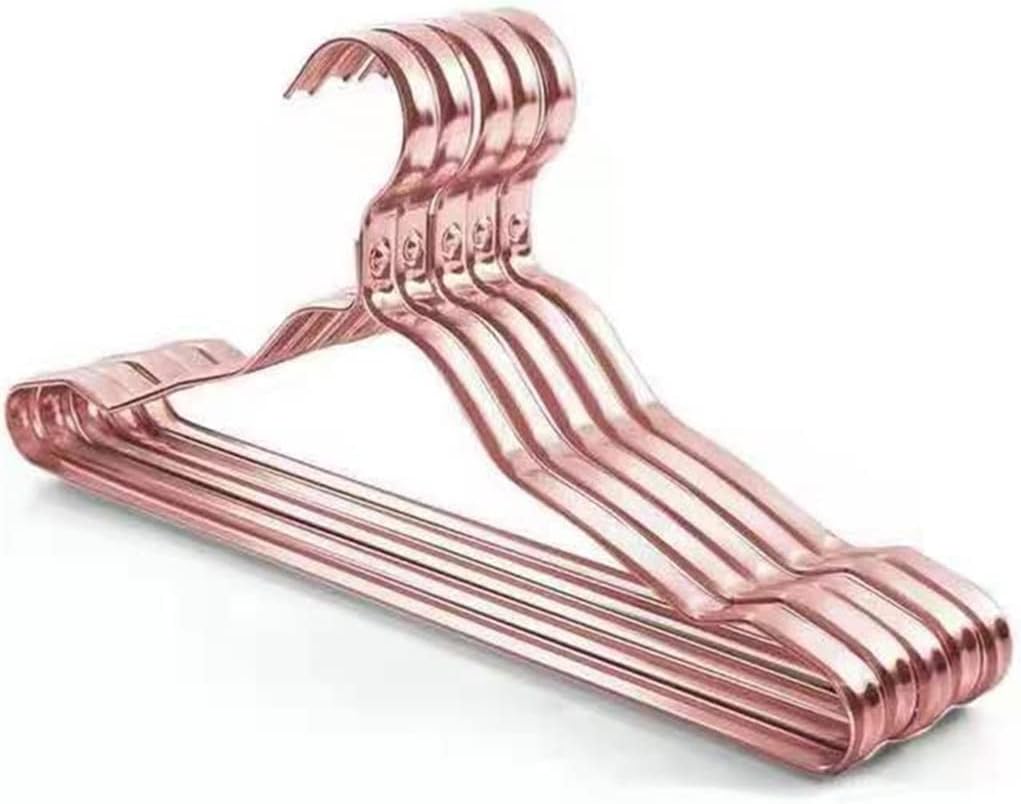 30pcs Clothes Hanger Aluminum Home Parts Alloy Adult Windproof Strong Metal Shirt Trouser Hook Coat Hanger(Rose Gold)