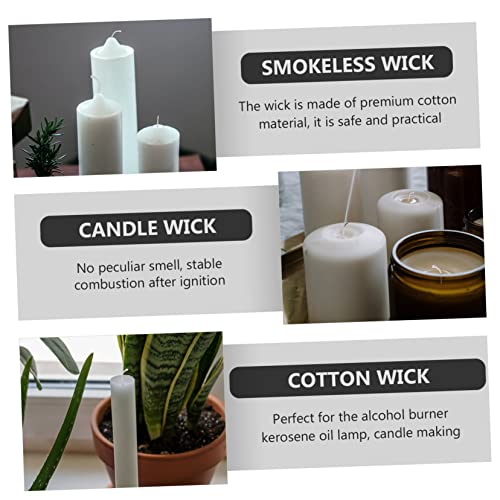 2 rollos de mechas para velas de algodón natural miniatura 2