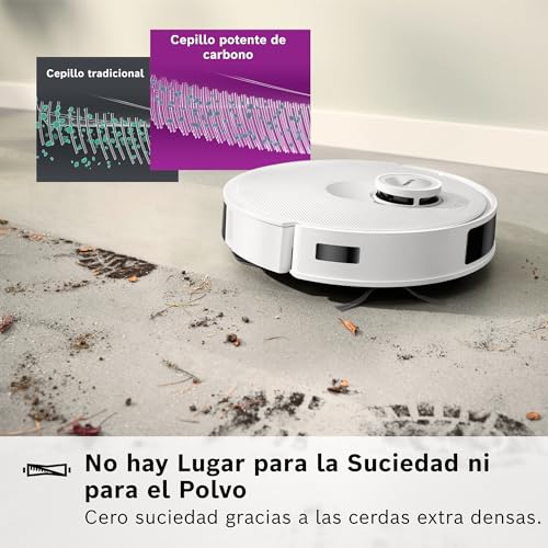 Miniatura 7 de Bosch - Robot Aspirador Spotless , Bcrd1w, Aspira Y Friega, Potencia 11.000 Pa , Almohadilla Húmeda Fija, Estación Seca, Sistema Inteligente De Visión Por Infrarrojos, Bosch Home Connect App, Blanco