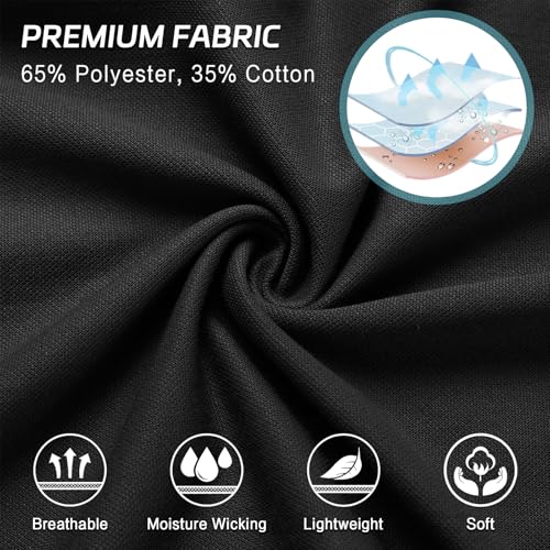 Polo Pique para Hombre Tallas Grandes y Altas, Camisa de Golf Dry Fit con Bolsillo en el Pecho, Mezcla de Algodón de Secado Rápido y Transpirable miniatura 6
