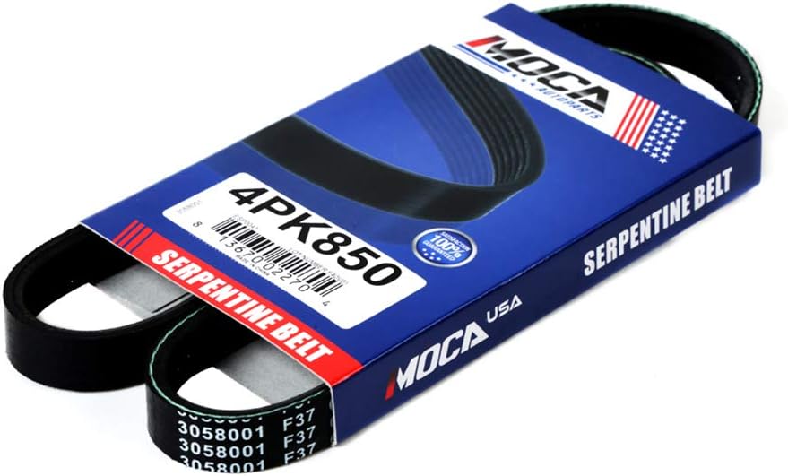 MOCA 3PK675 4PK850 4PK890 Serpentine Belt Professional V-Ribbed Fit for 05-09 for Hyundai Tucson, 10-12 for Kia Soul, 04-09 for Spectra, 05-10 for Kia Sportage 2.0L